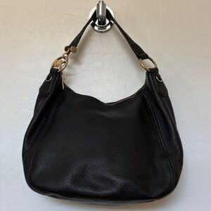 Michael Kors Black Pebbled Leather Hobo Bag